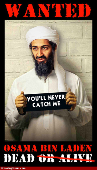 bin laden poster. death of Osama in Laden.